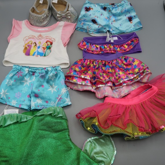 Build-A-Bear Workshop Other - Lot Of Build A Bear Outfits BABW Swimsuit Shoes Frozen Shorts Top Mermaid tail